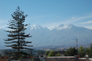 View from center of town