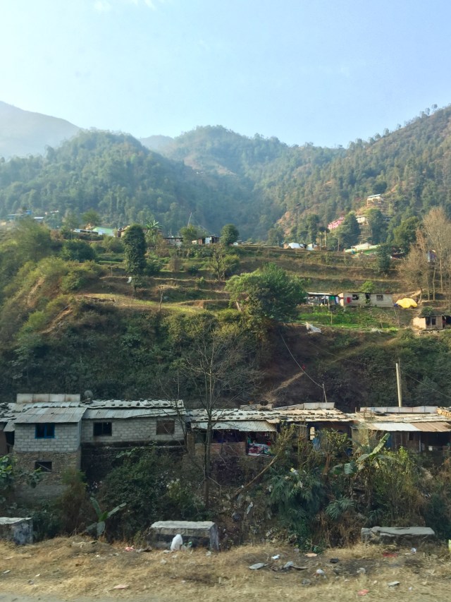 hillside, on road out of Kathmandu
