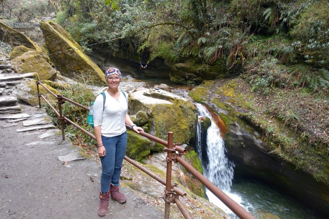 waterfall and pool (not quite warm enough to swim..)
