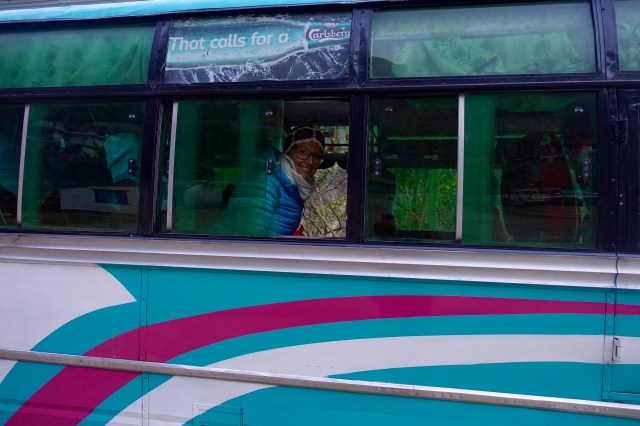 bus leaving tatopani to pokhara