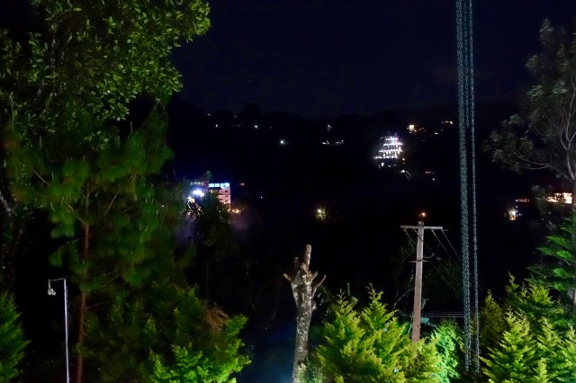 night view of hillside