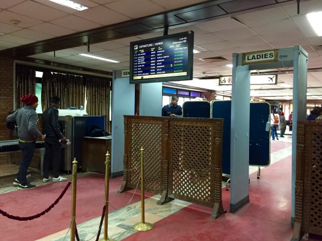 kathmandu airport security - women only line😂