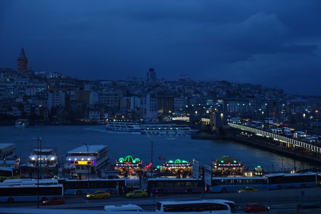 view of bosphorus straight from Hamdi Restaurant (old town side)