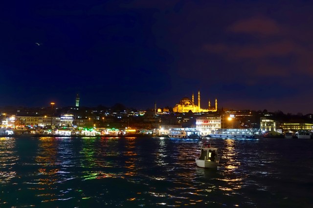old town side, blue mosque across the bosphorus