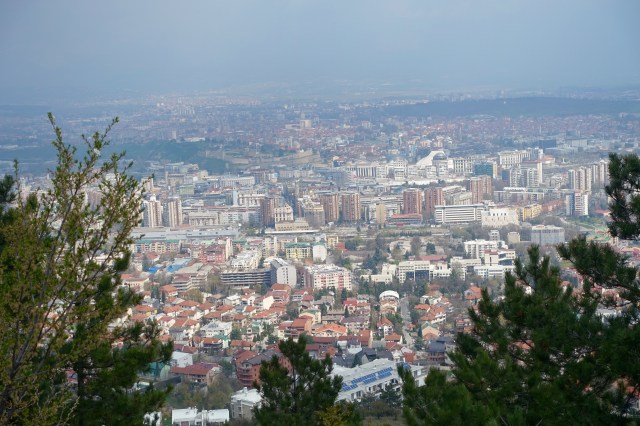 skopje from mount vodno