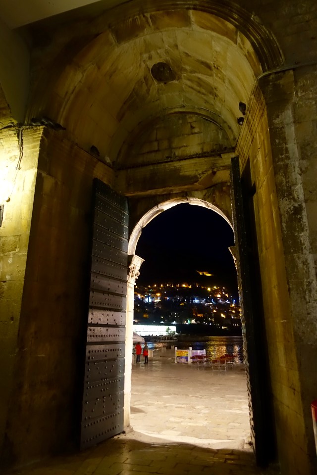 archway into the harbour area