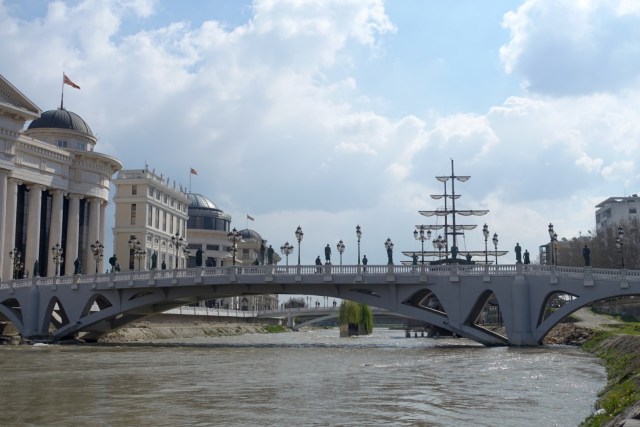 bridge across the vardar river