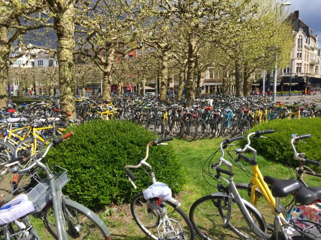 train station bike park-and-ride