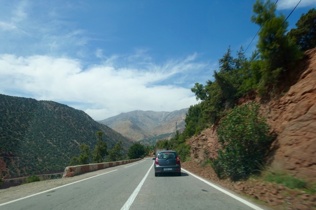 driving through atlas mountains