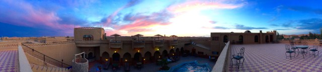 sunset from hotel rooftop