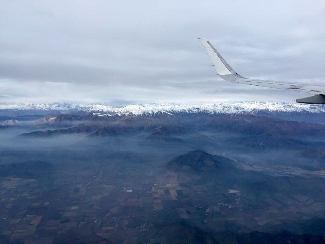 view from plane, to Punta Arenas